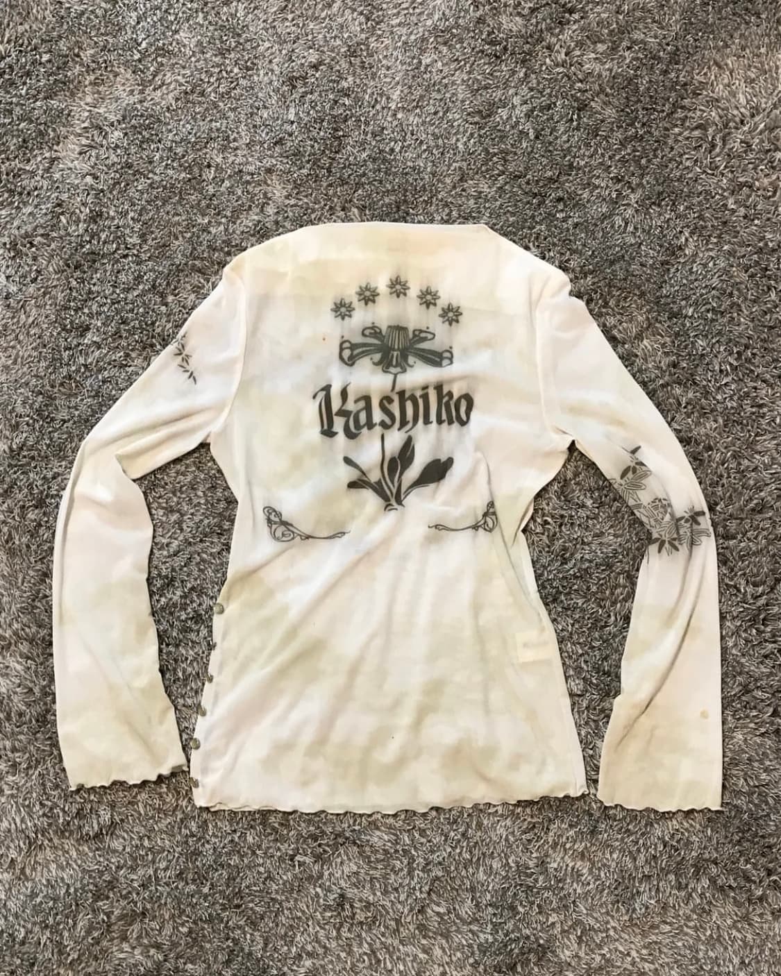 Kashiko Ink Painting Mesh Top 상품이미지1