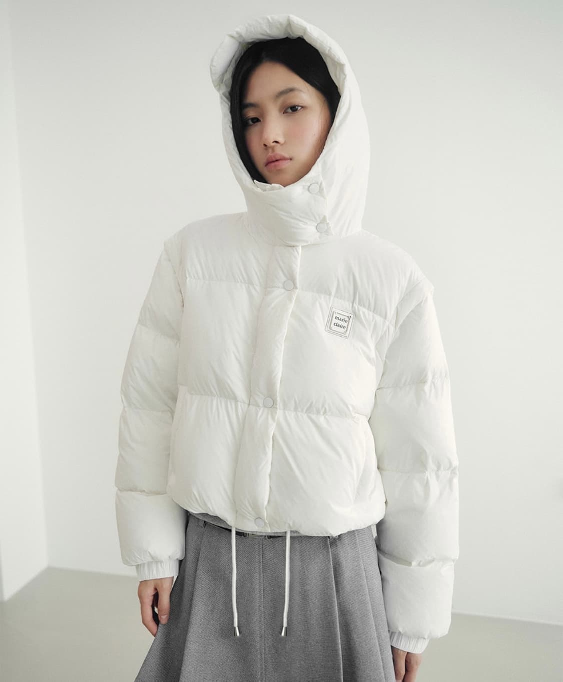 마리끌레르 로고 투웨이 덕다운 패딩 상품이미지2