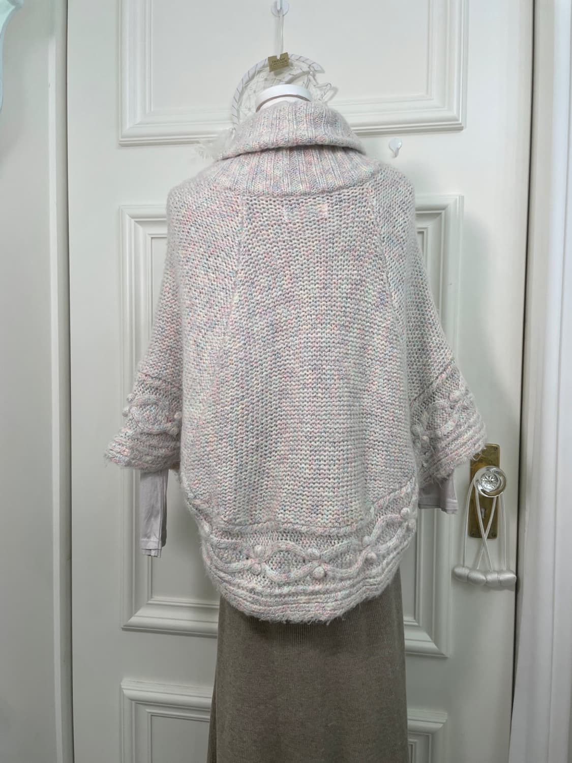 sheer gray rainbow mori sweater cape&nec 상품이미지5