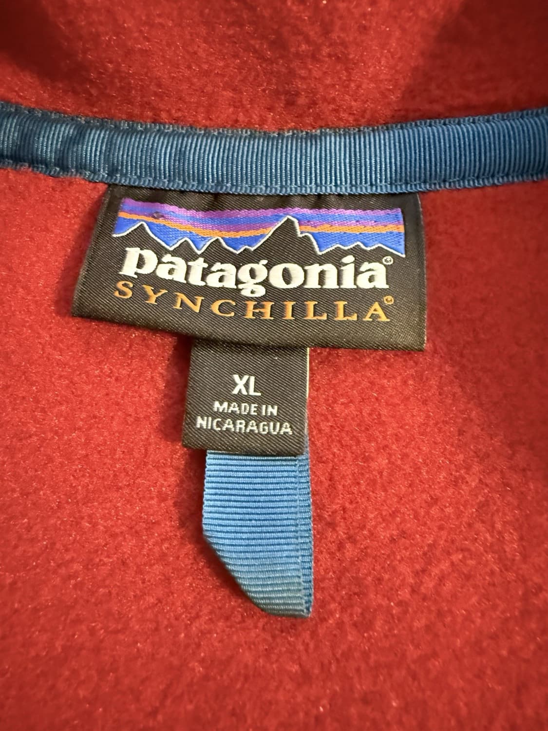 15FW 파타고니아 신칠라 스냅-T 레드/블루 상품이미지5