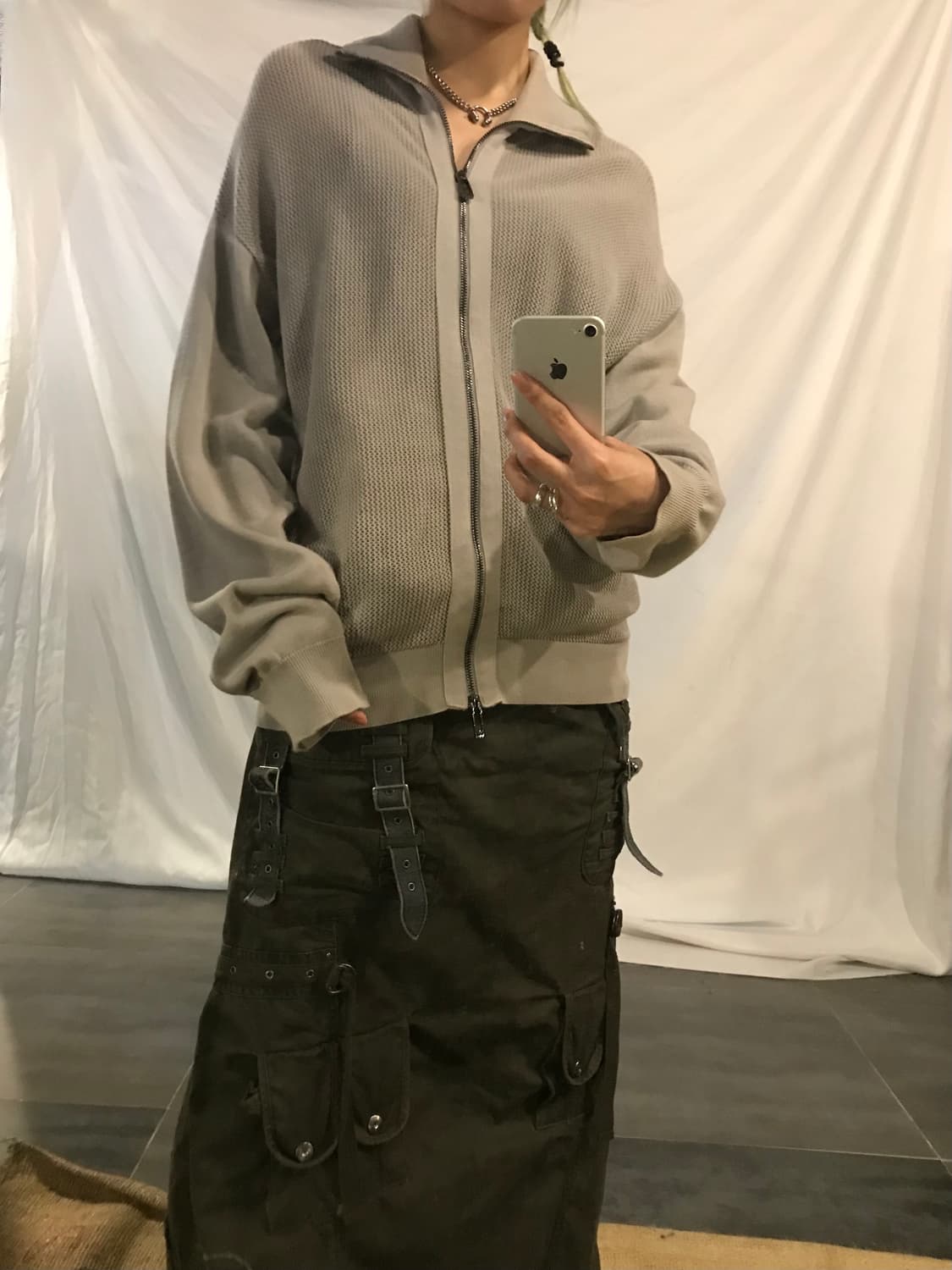  Armani Grey Knit Zip-up 상품이미지3