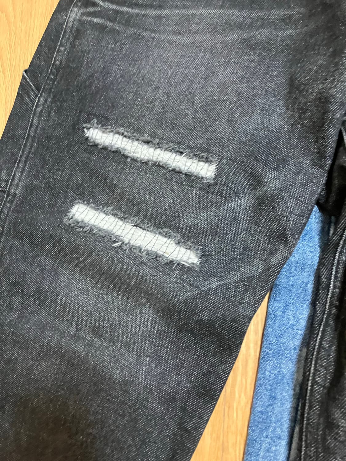 [일괄판매] 블랙아웃 카펜터 데님, 연청 포인트데님 상품이미지7