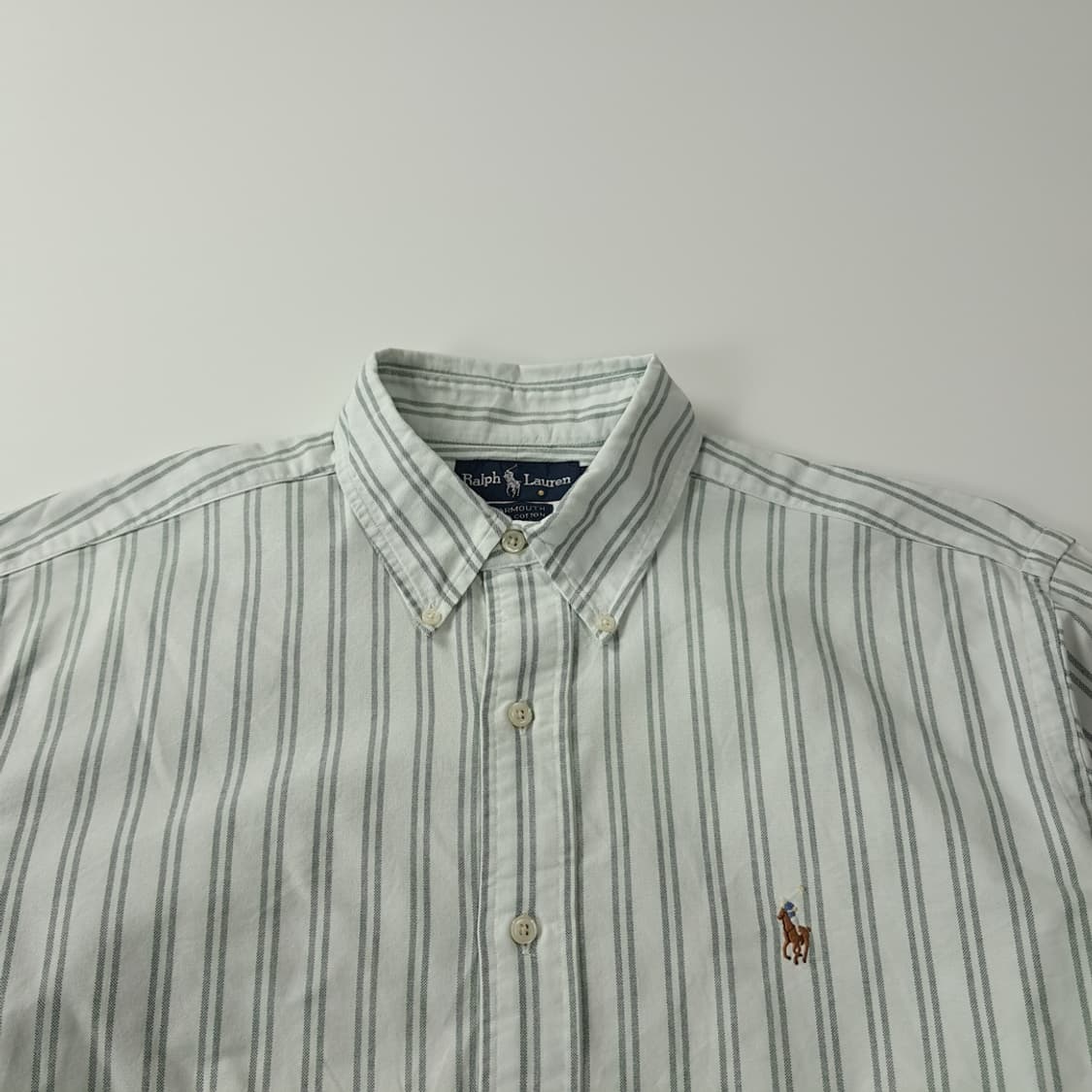 CJ421 XL 폴로 90s 세이지그린 멀티스트라이프 셔츠 남방 상품이미지2