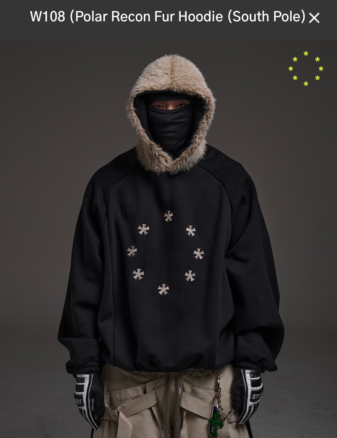 wapworks w108 베이지 퍼 후드 상품이미지1