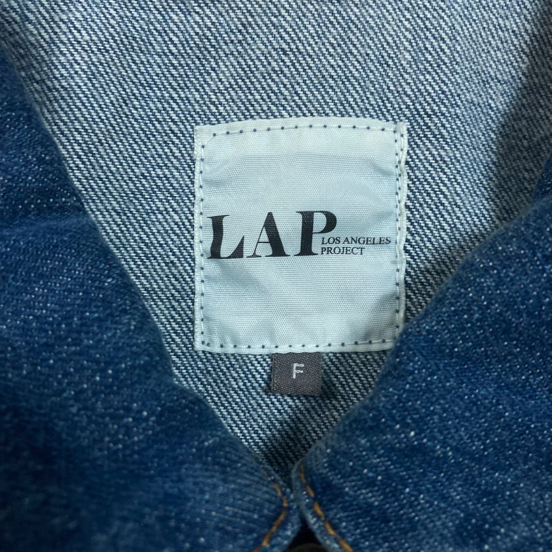 LAP 랩 장미 프린팅 빅로고 데님 자켓 상품이미지3