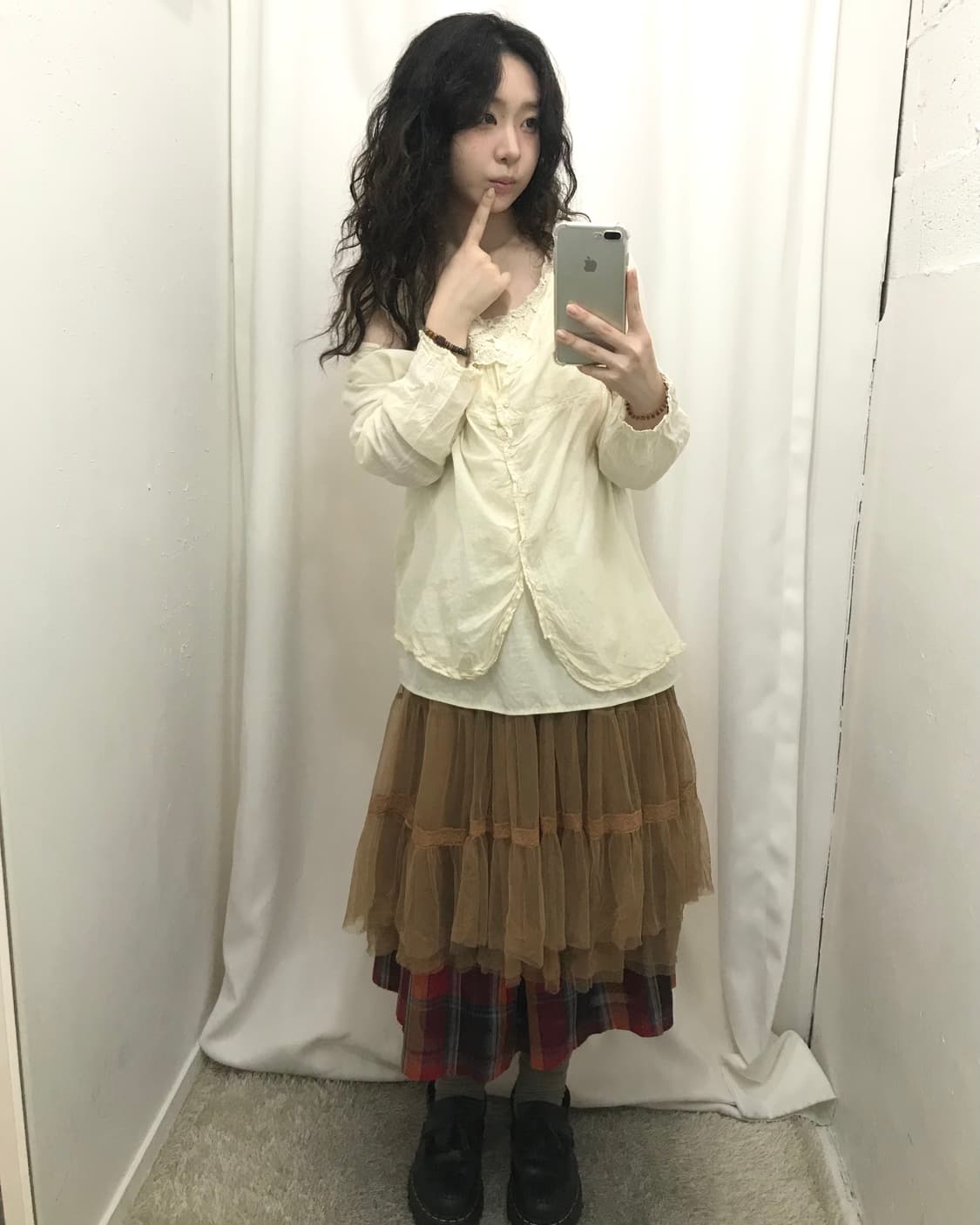 러블리 체크 모리 코디 세트 💘 상품이미지2