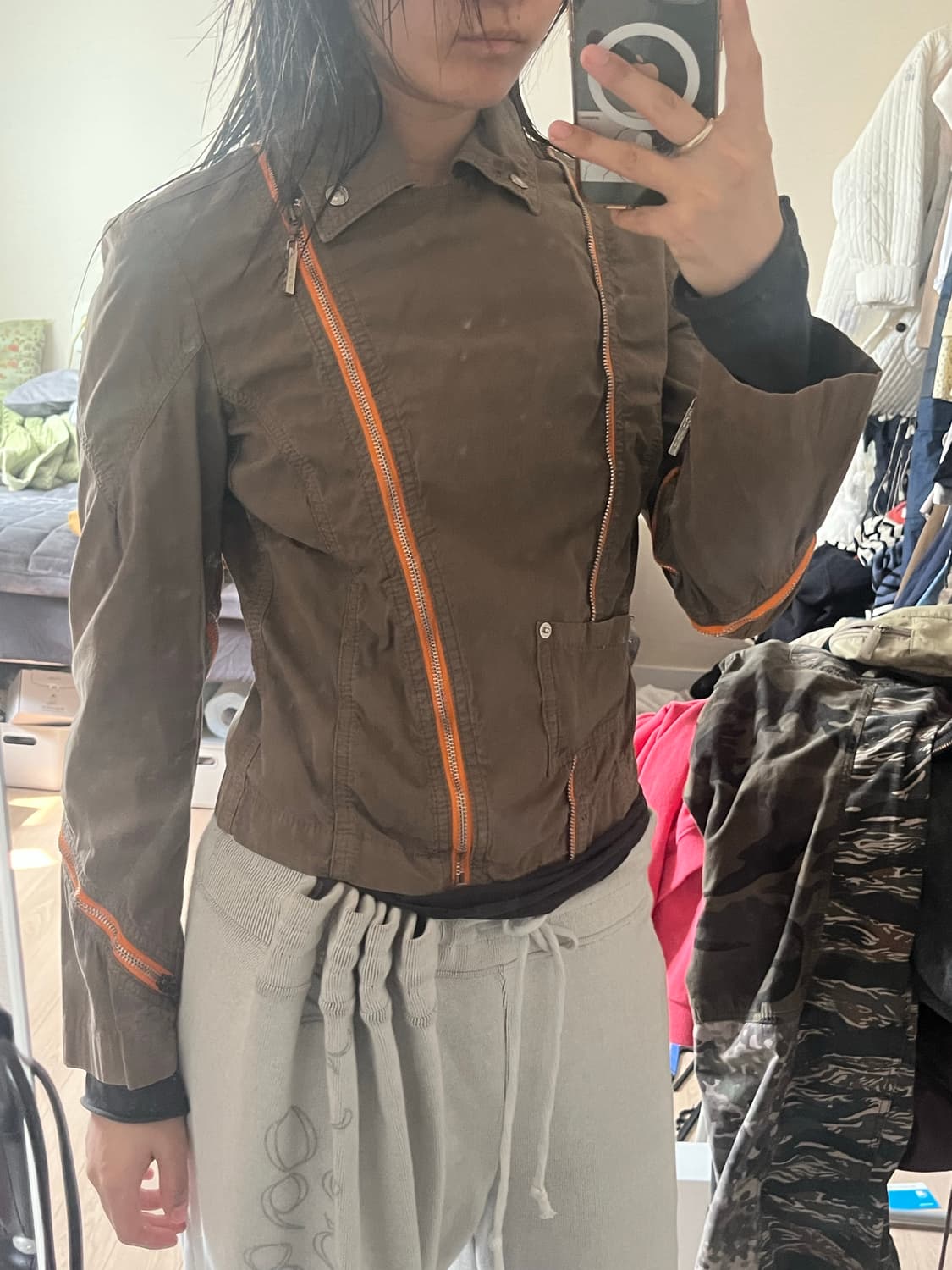 VERSACE Jeans Couture 집업 자켓 (카키/브라운) 상품이미지9