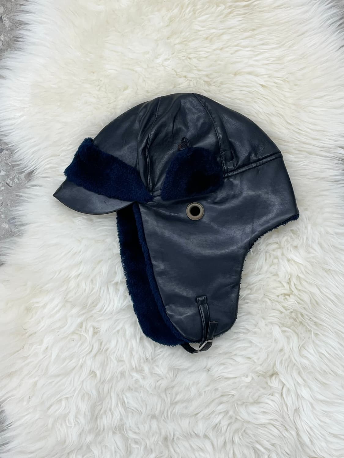 블랙 레더 퍼 트루퍼햇 상품이미지1