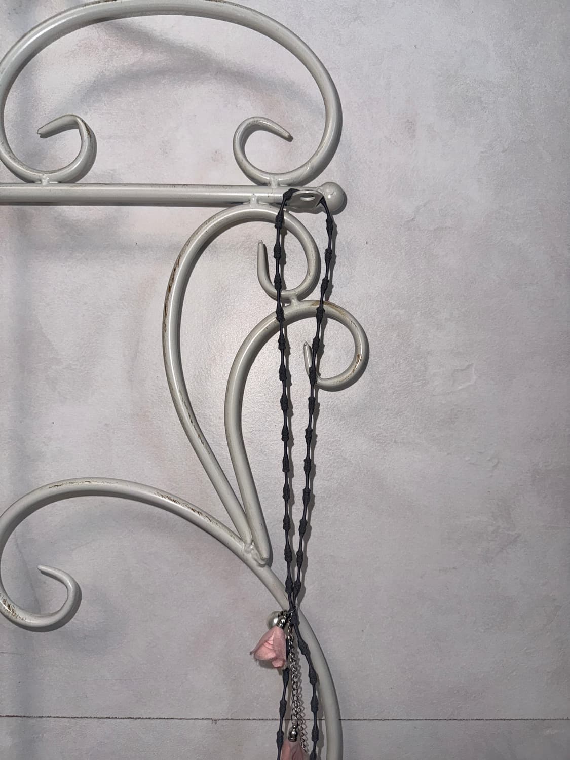 Pink gray rose drop layered necklace  상품이미지4