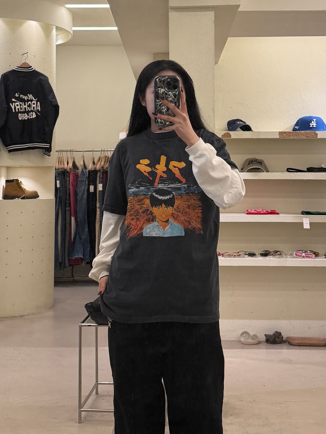 빈티지 아키라 테츠오 프린팅 반팔 티셔츠 U1283 상품이미지1