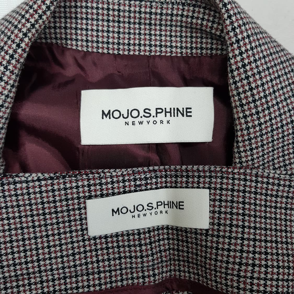 모조에스핀 클래식 체크 자켓  팬츠 셋업  55사이즈 상품이미지9