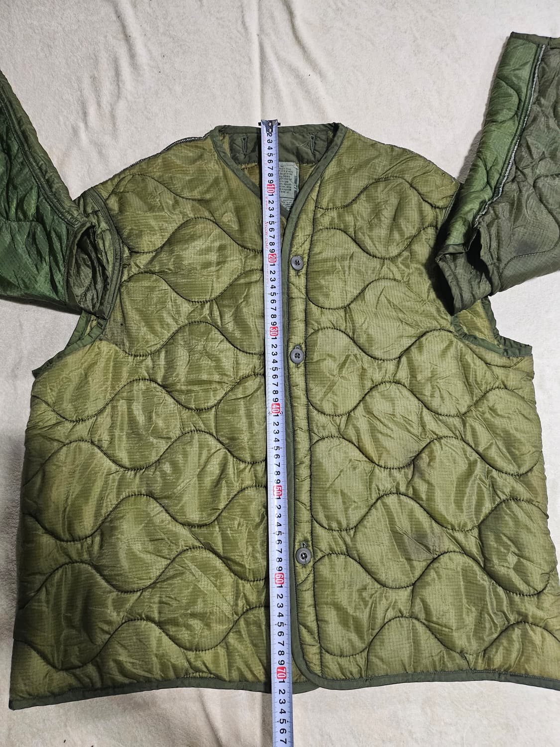 90s 미군오리지날 m65필드자켓 라이너 라지 상품이미지5