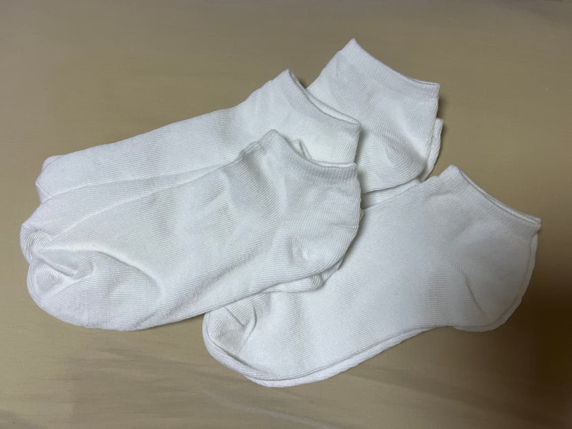 흰색 여성 양말 4켤레 (얇은 재질) 상품이미지1