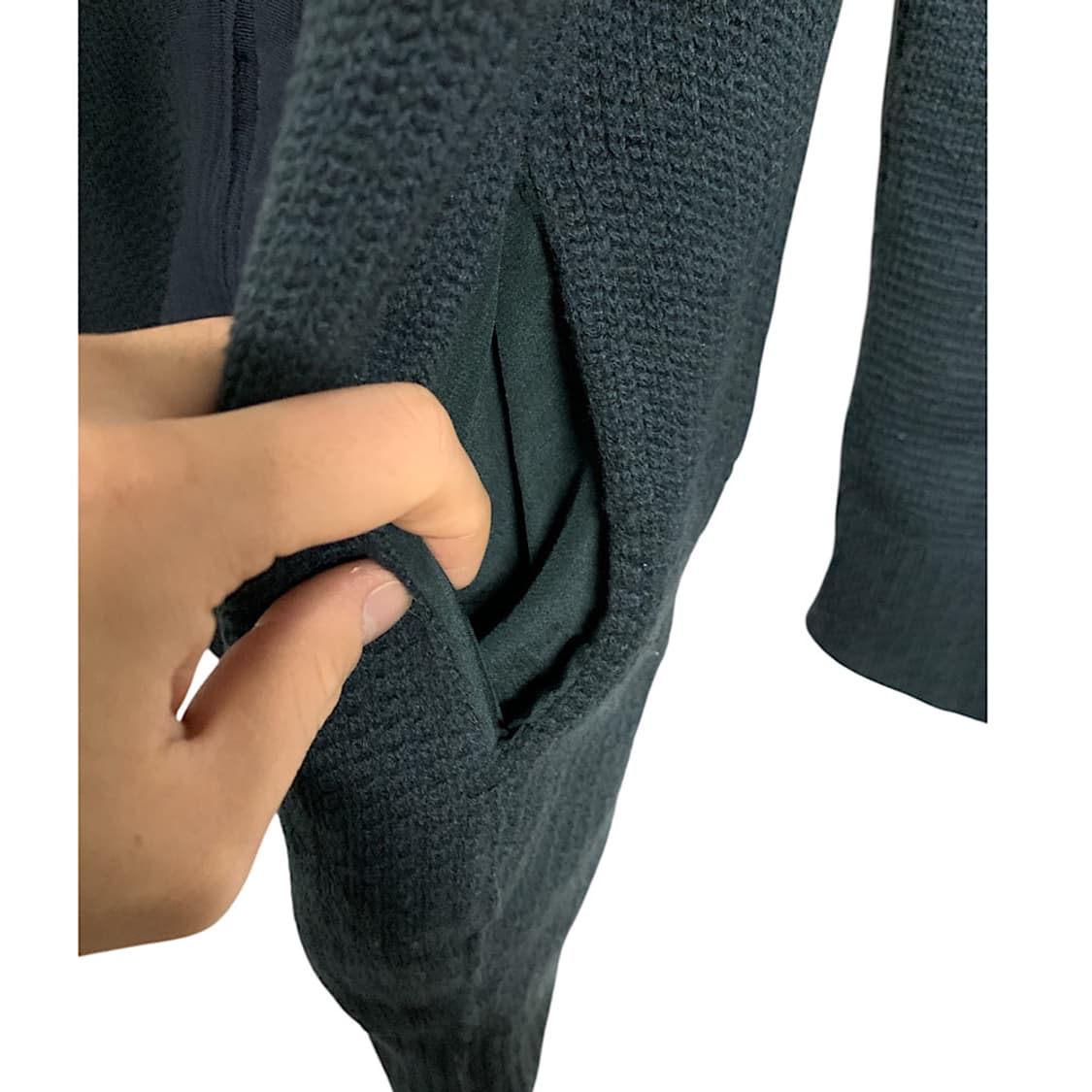 랑방 여성 울 캐시미어 집업 롱 가디건 90 상품이미지3