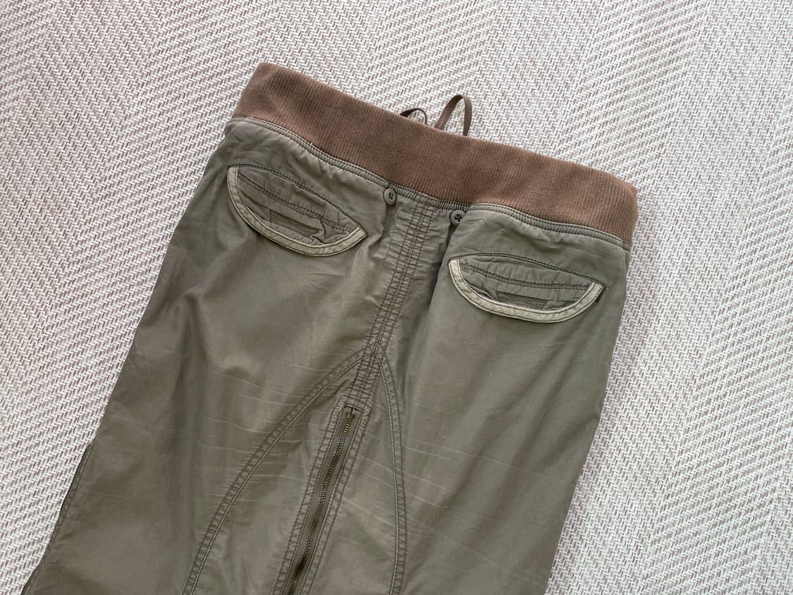 GOA 밀리터리 립웨이스트 지퍼 디테일 롱 스커트 상품이미지7