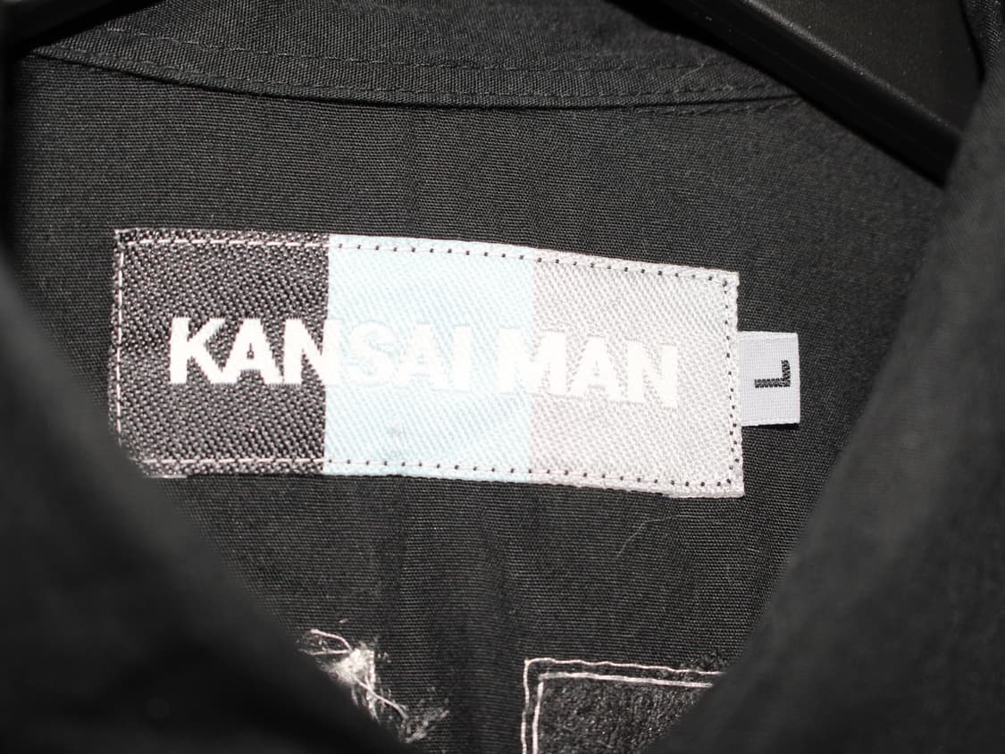 Old Kansai Man Big Patch Black Shirts  상품이미지6