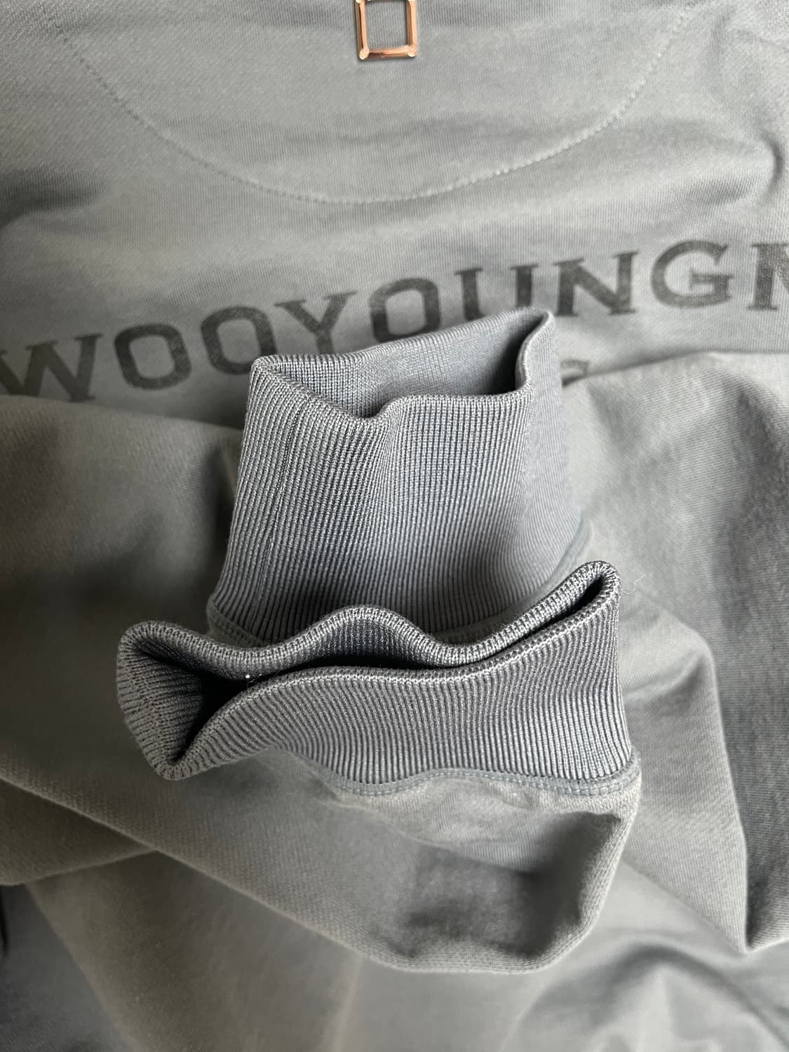 우영미 그레이 후드티 50사이즈 상품이미지6