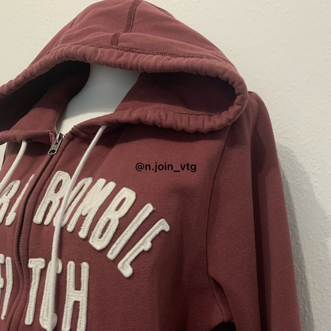 아베크롬비 버건디 후드집업 상품이미지2