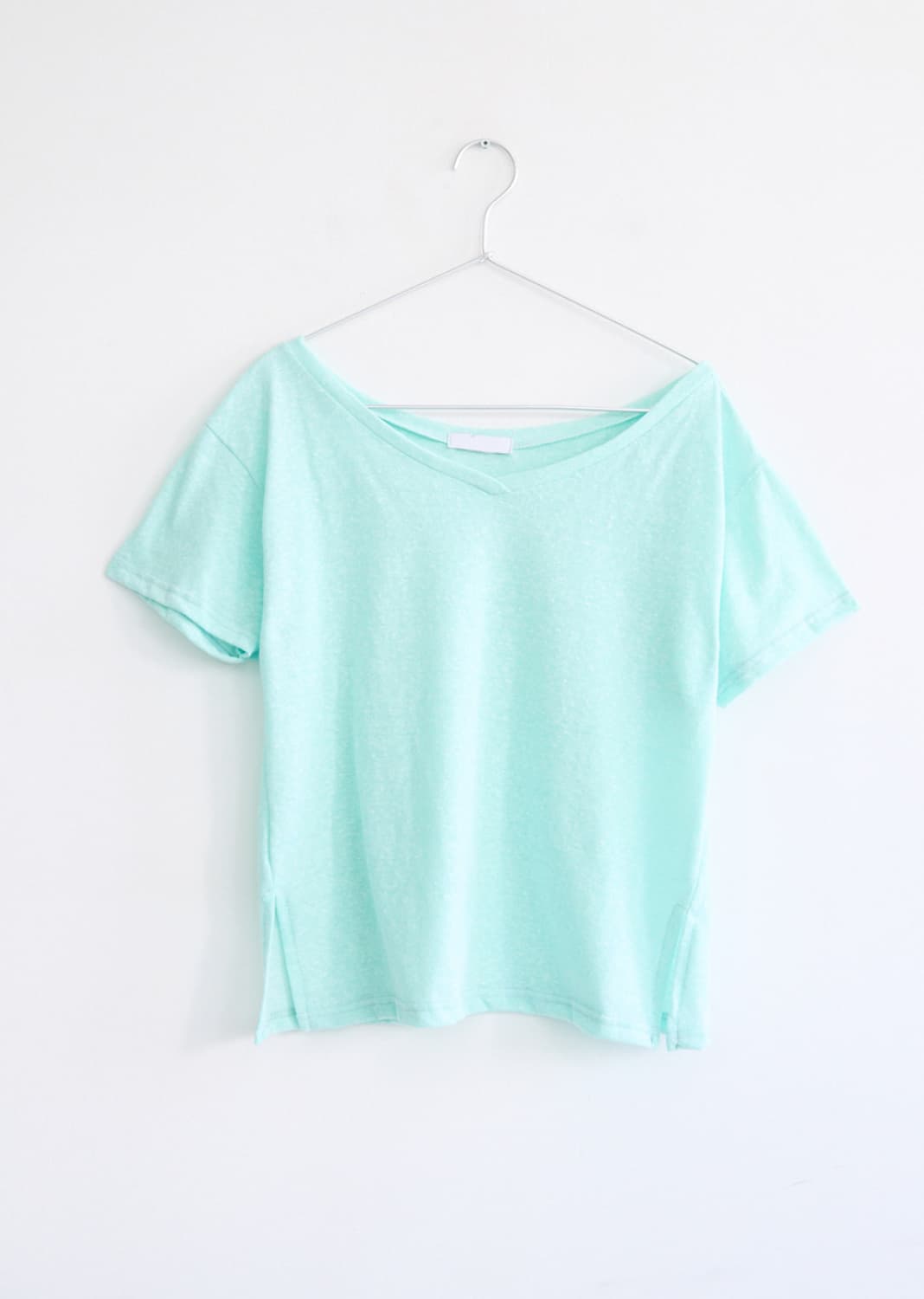 당일배송) 히피디피 loose v-neck tee  민트 티셔츠 상품이미지4