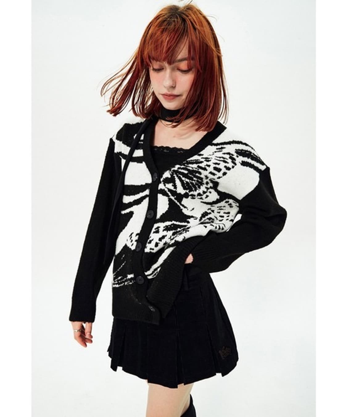 Nasty fancy club) depict knit cardigan 상품이미지1