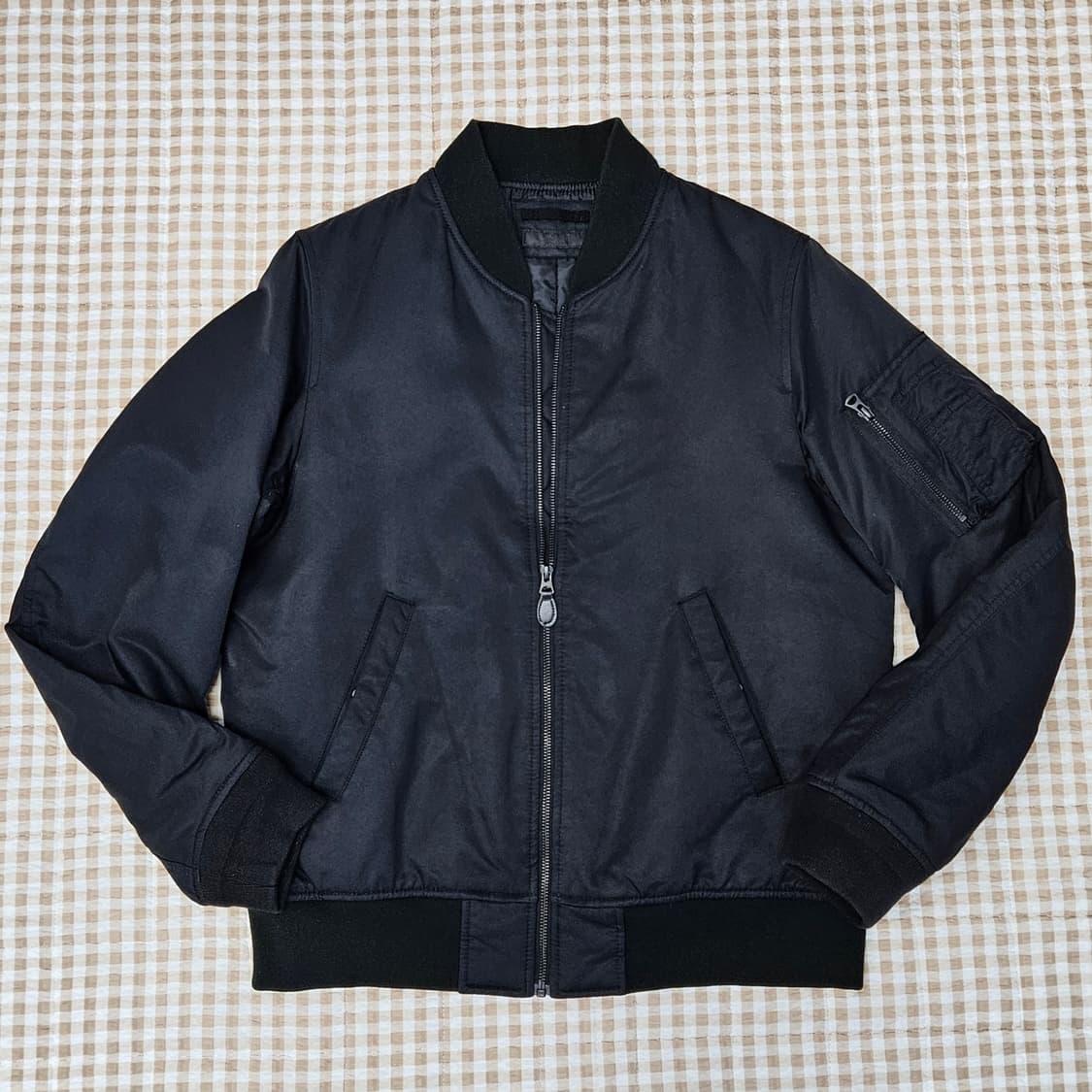 유니클로 MA-1 블루중 항공점퍼 남자100 상품이미지2