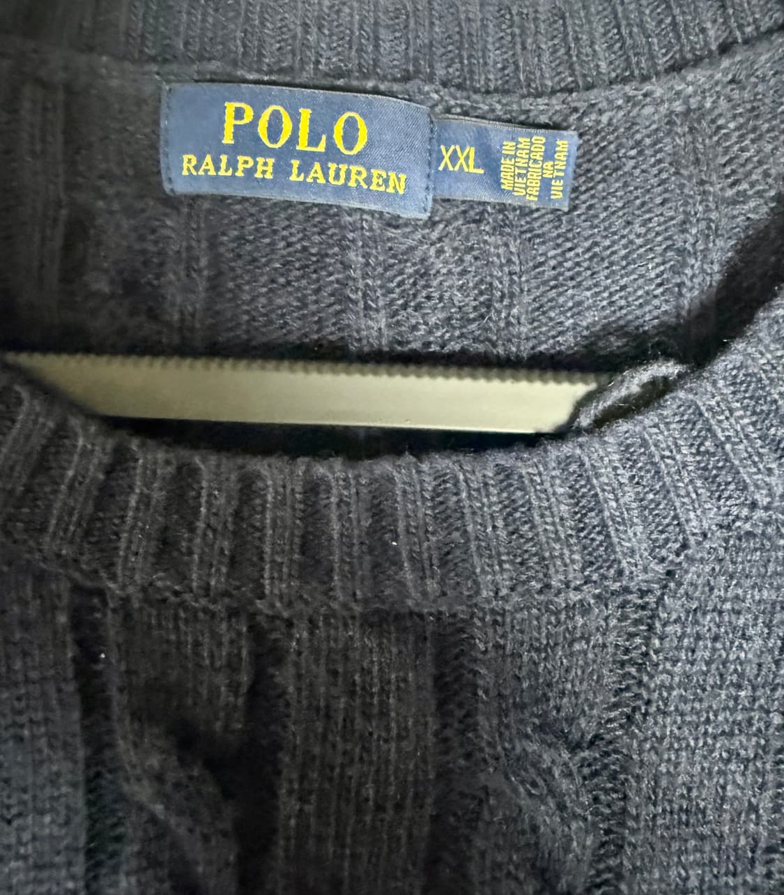POLO Ralph Lauren Navy Cable Knit (XXL) 상품이미지4