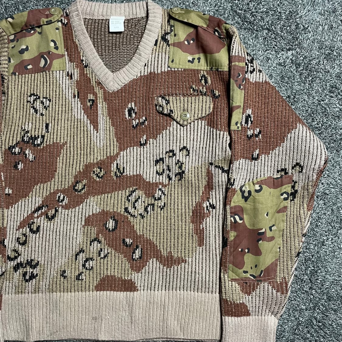 빈티지 데저트 카모 컴뱃 니트 상품이미지2