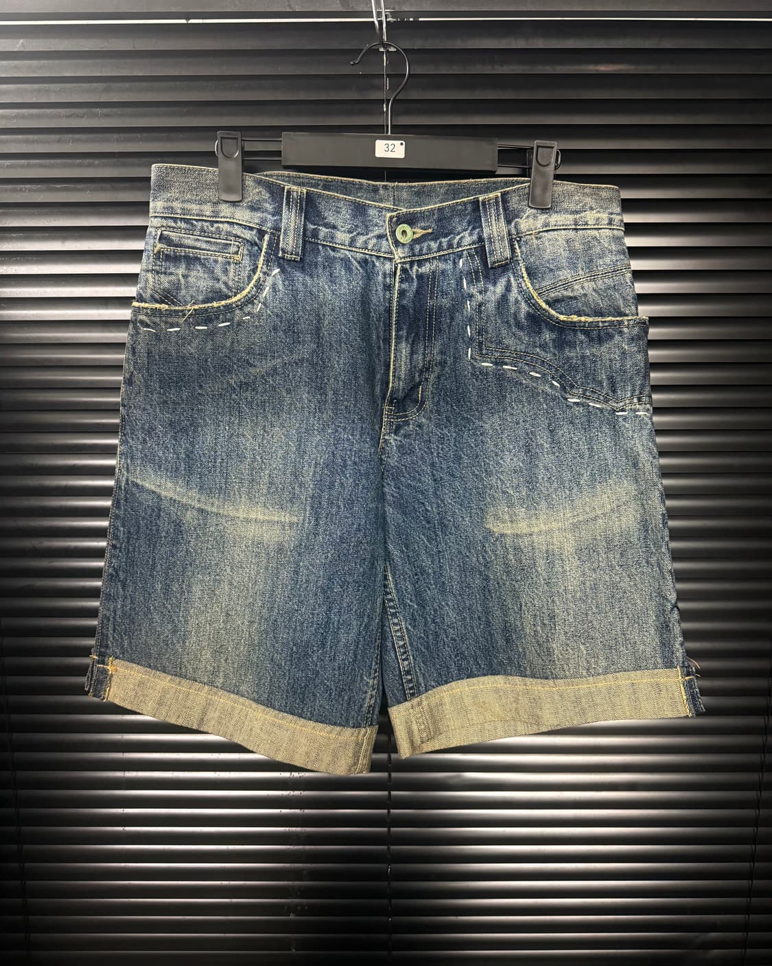 ANTIK DENIM 워싱 데님 웨스턴 에스닉 자수 포켓 반바지 32 상품이미지2