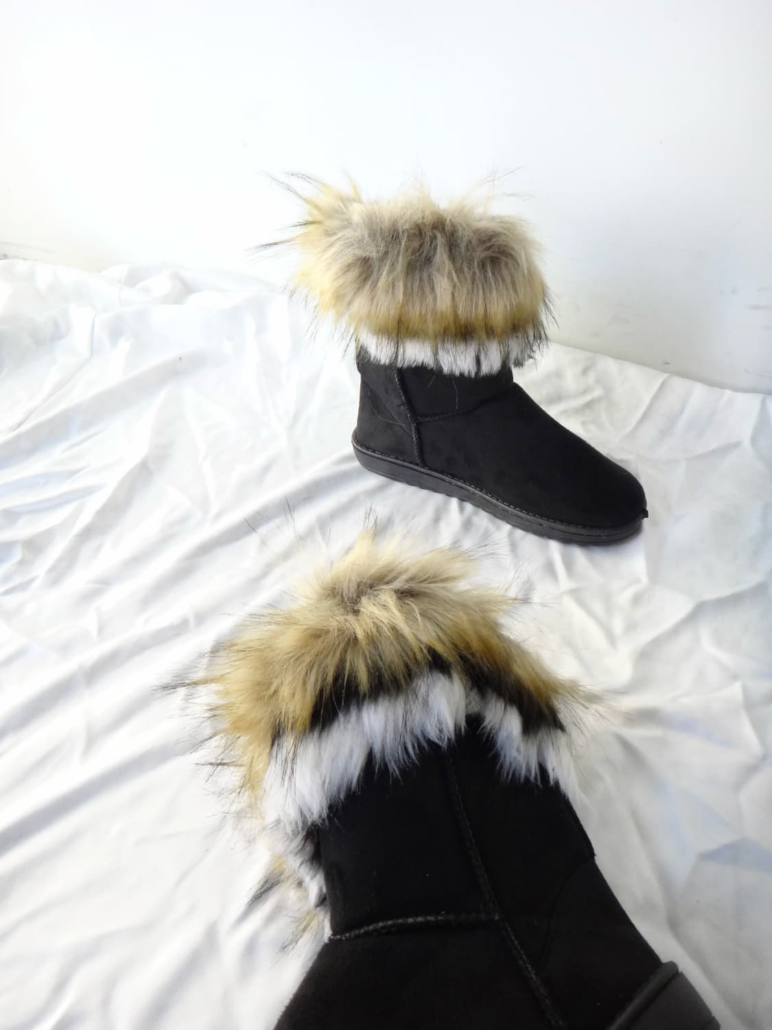 Mix color fur winter boots 상품이미지3