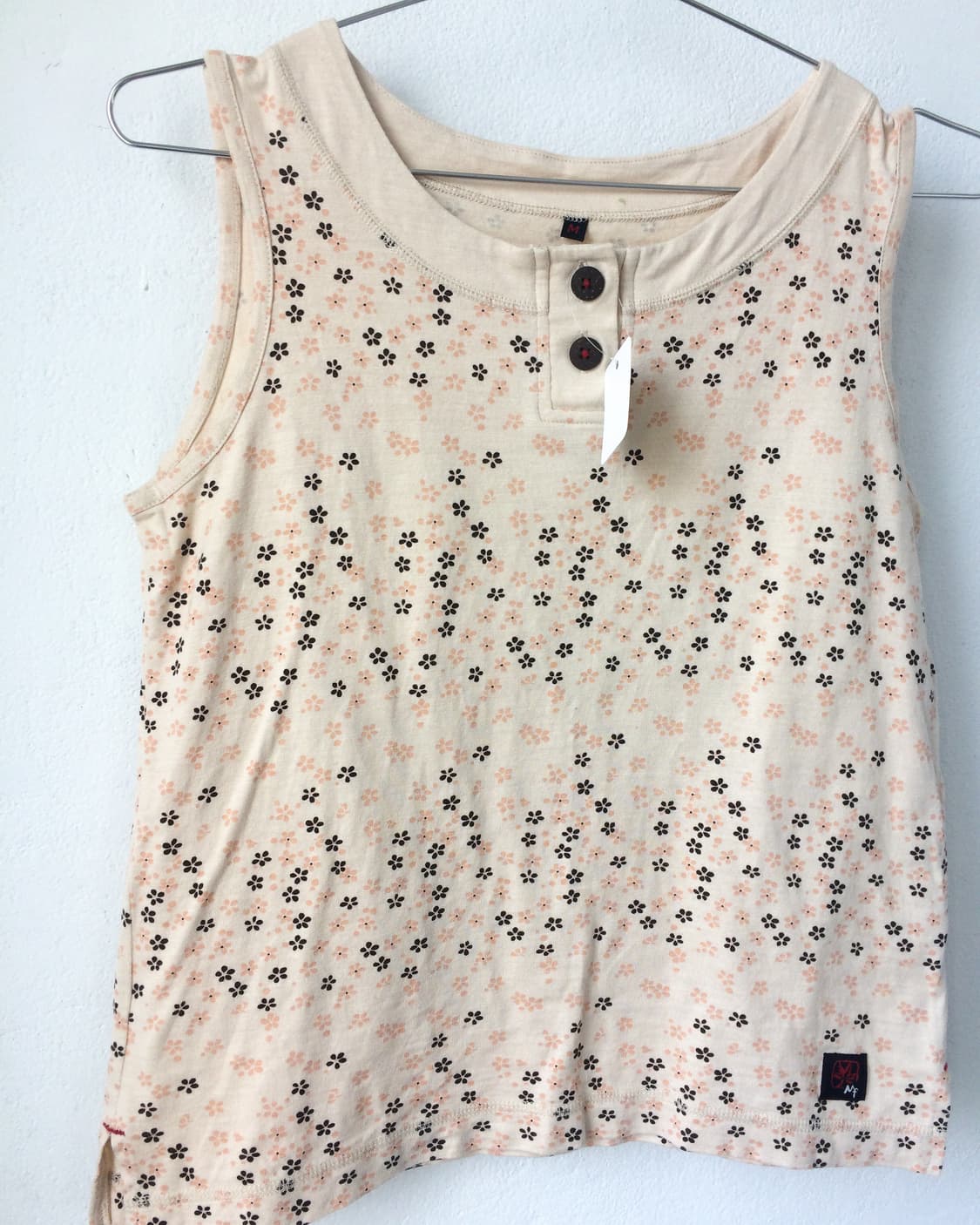 Button point flower pattern sleeveless 상품이미지5