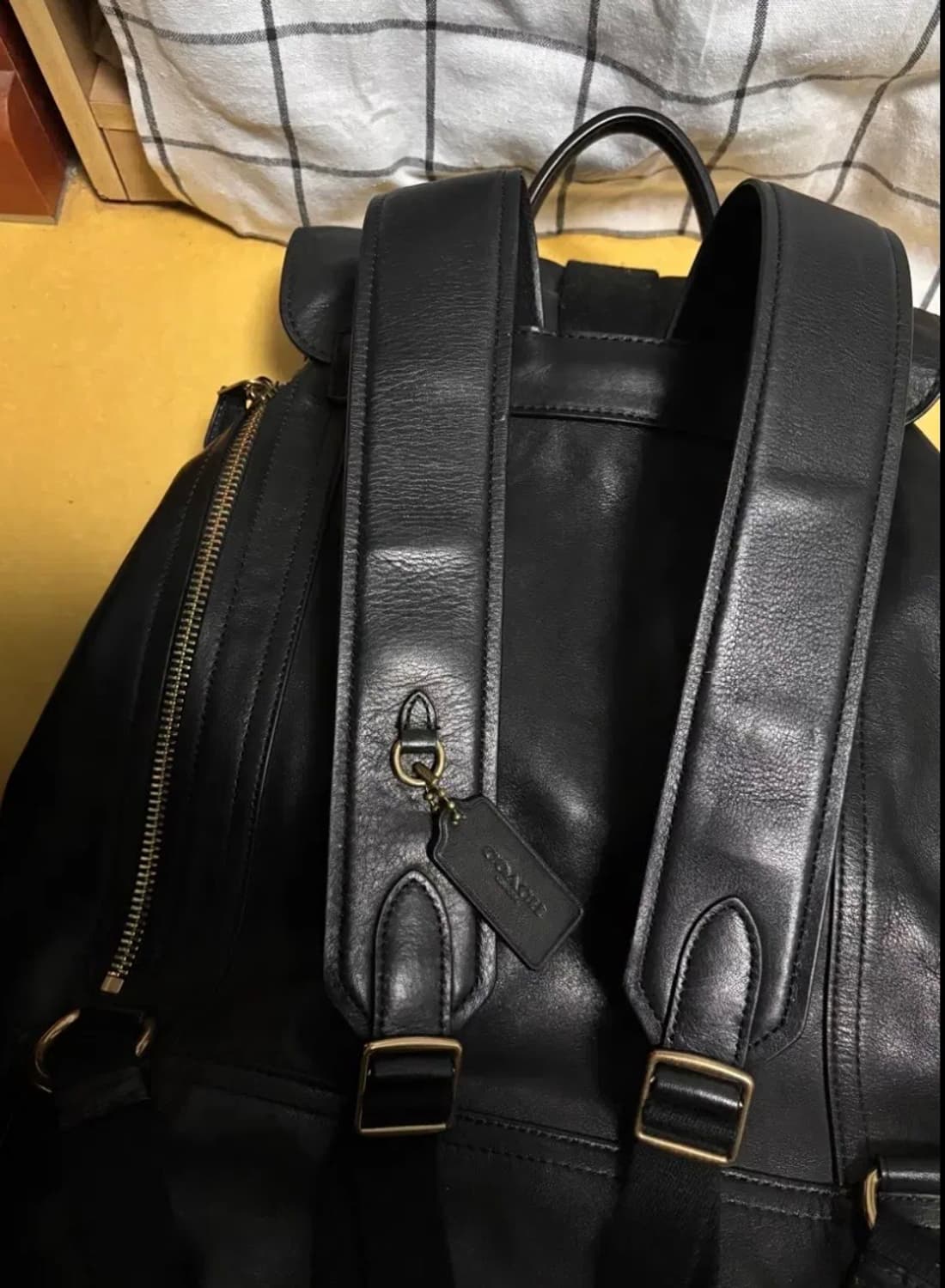 코치 가죽 백팩 블랙 상품이미지5