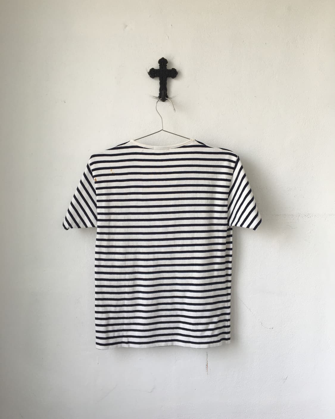stripe pattern lace up t shirt 상품이미지3