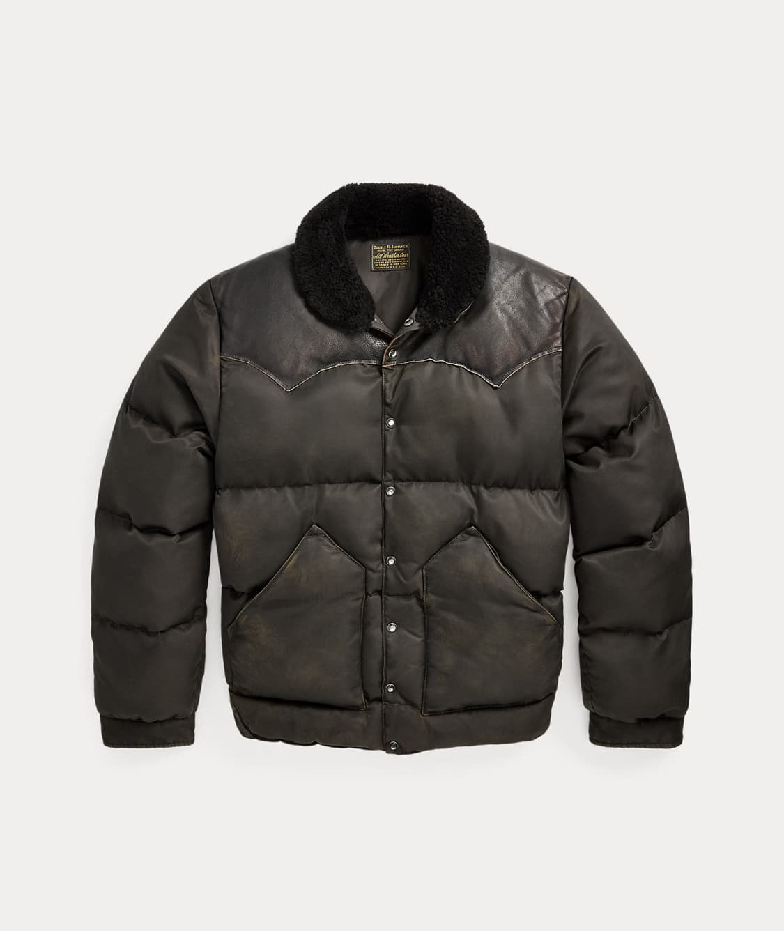 Rrl 시어링 레더 요크 자켓 상품이미지1