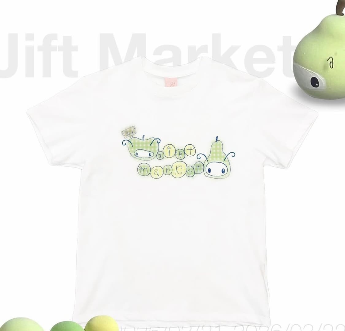 지초이 지프트샵 마켓 티셔츠 S 반소매 화이트 상품이미지1