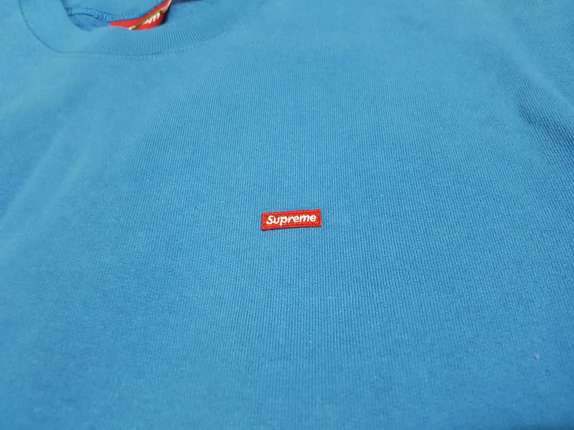 L 슈프림 스몰박스 로고 크루넥 패일 로얄 블루 맨투맨 상품이미지3