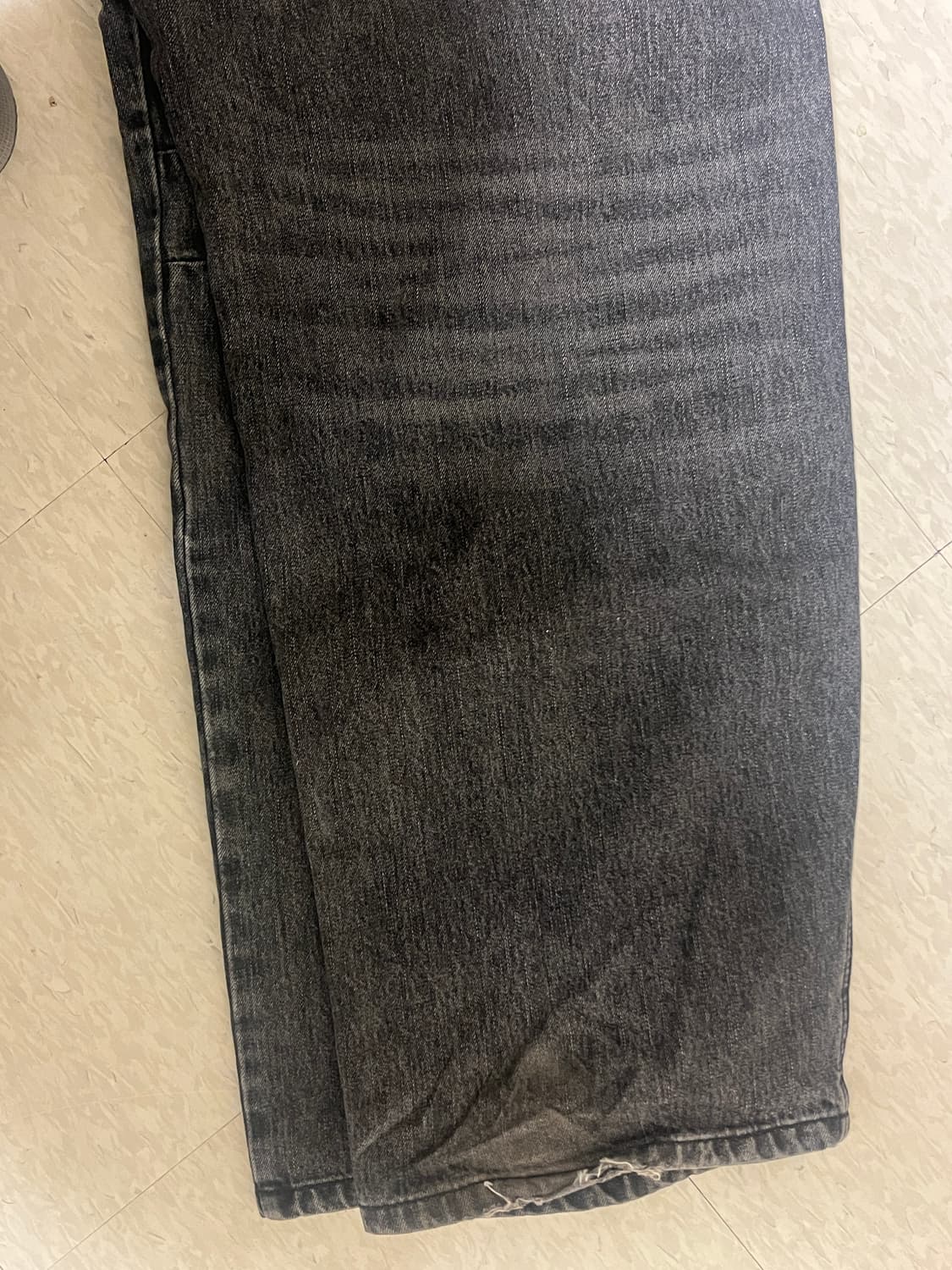 다이브인 커브드 데님팬츠 흑청 상품이미지2