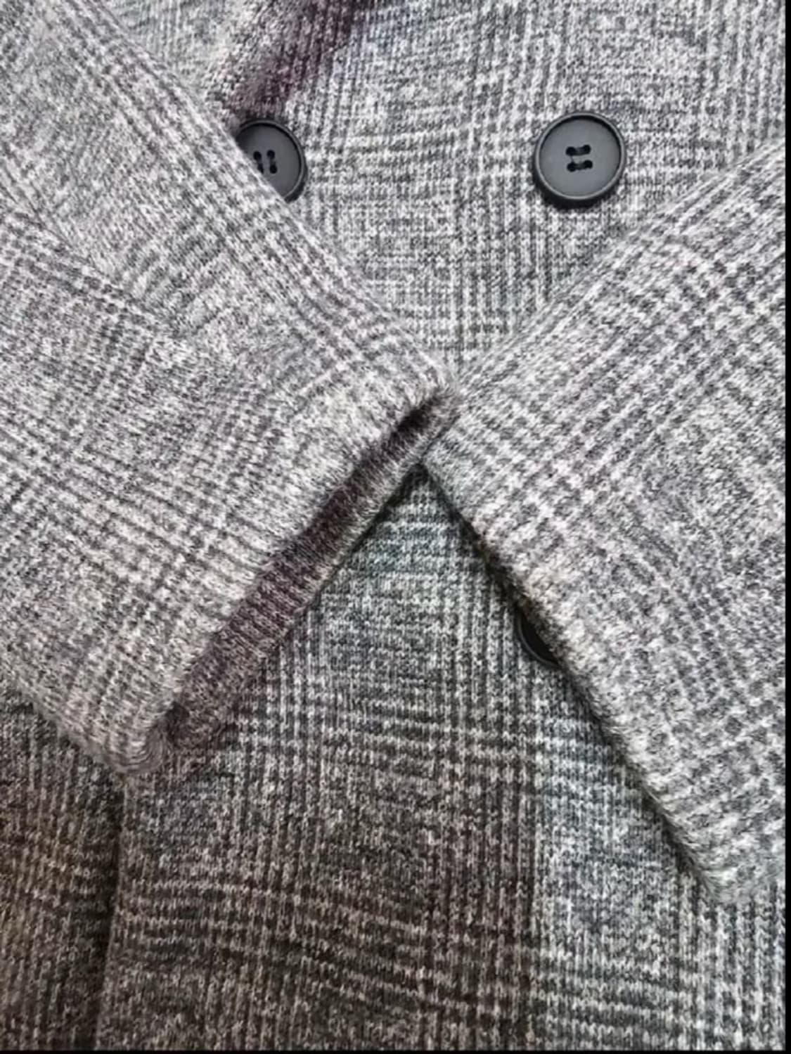 자라맨 클래식 양모 더블 그레이톤 체크 L  100  구입가69만원대 상품이미지9