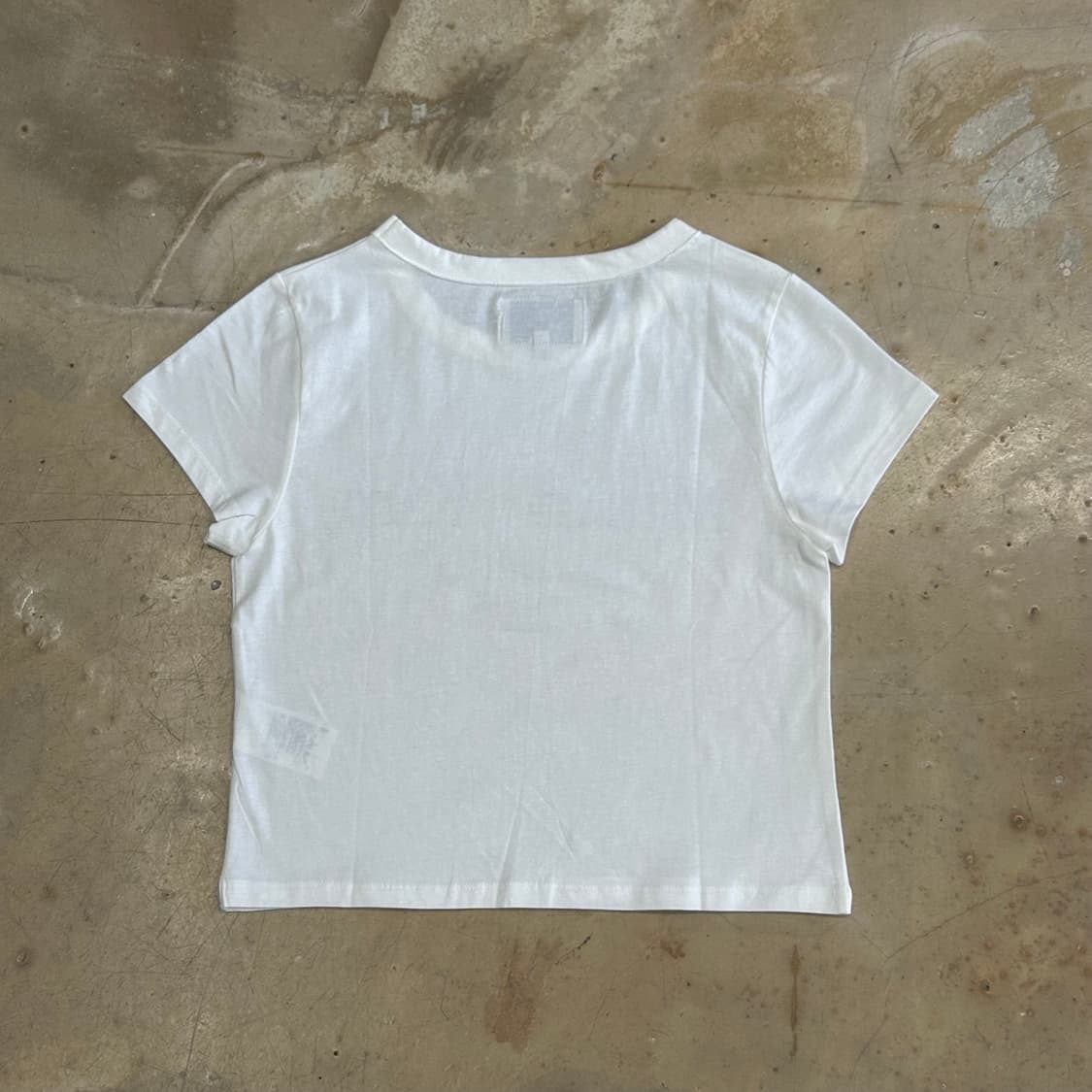 S 마뗑킴 여성용 화이트 반팔티 상품이미지3