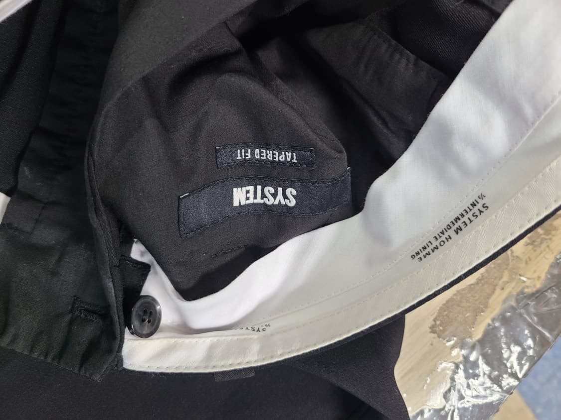 시스템옴므 블랙 여름 슬랙스 82 상품이미지5