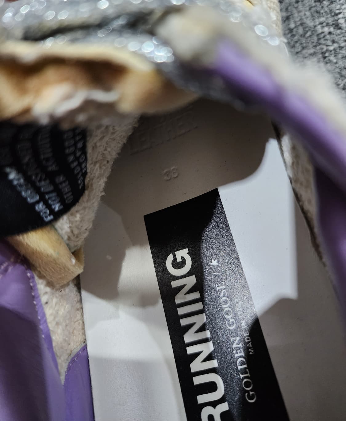 골든구스 러닝 솔 디스트레스드 레더 캔버스 스니커즈 38 상품이미지10