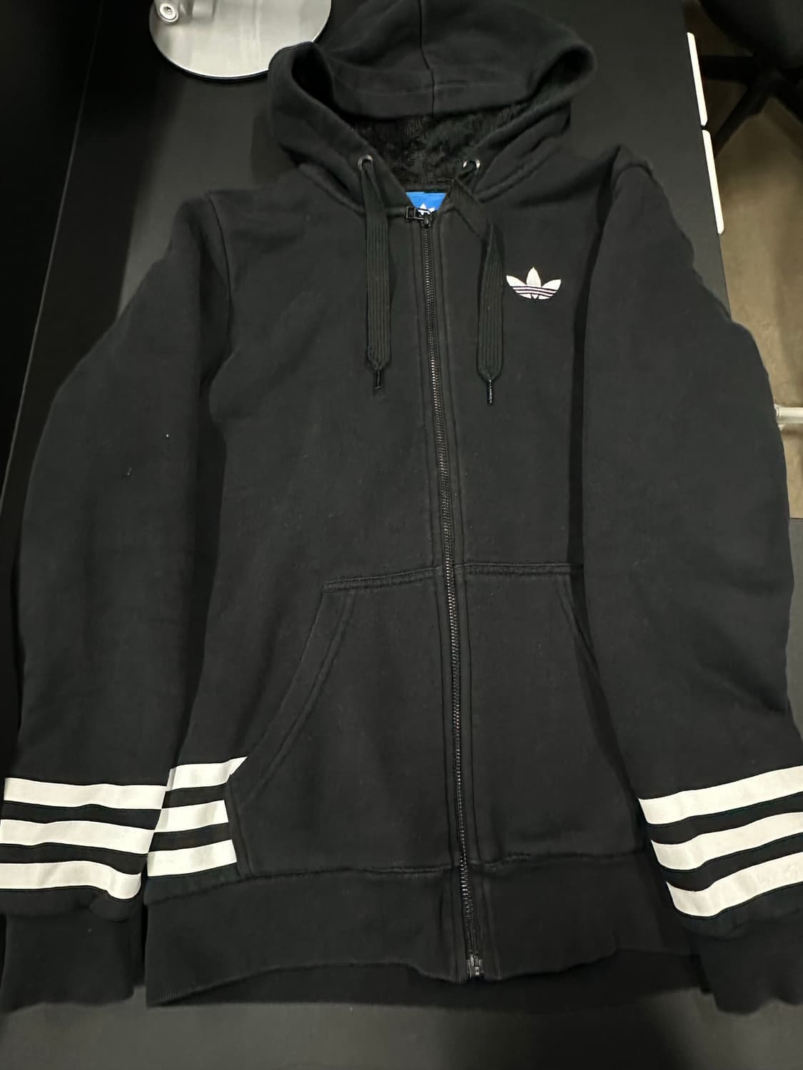 아디다스 블랙 오리지널 후드 집업 상품이미지4