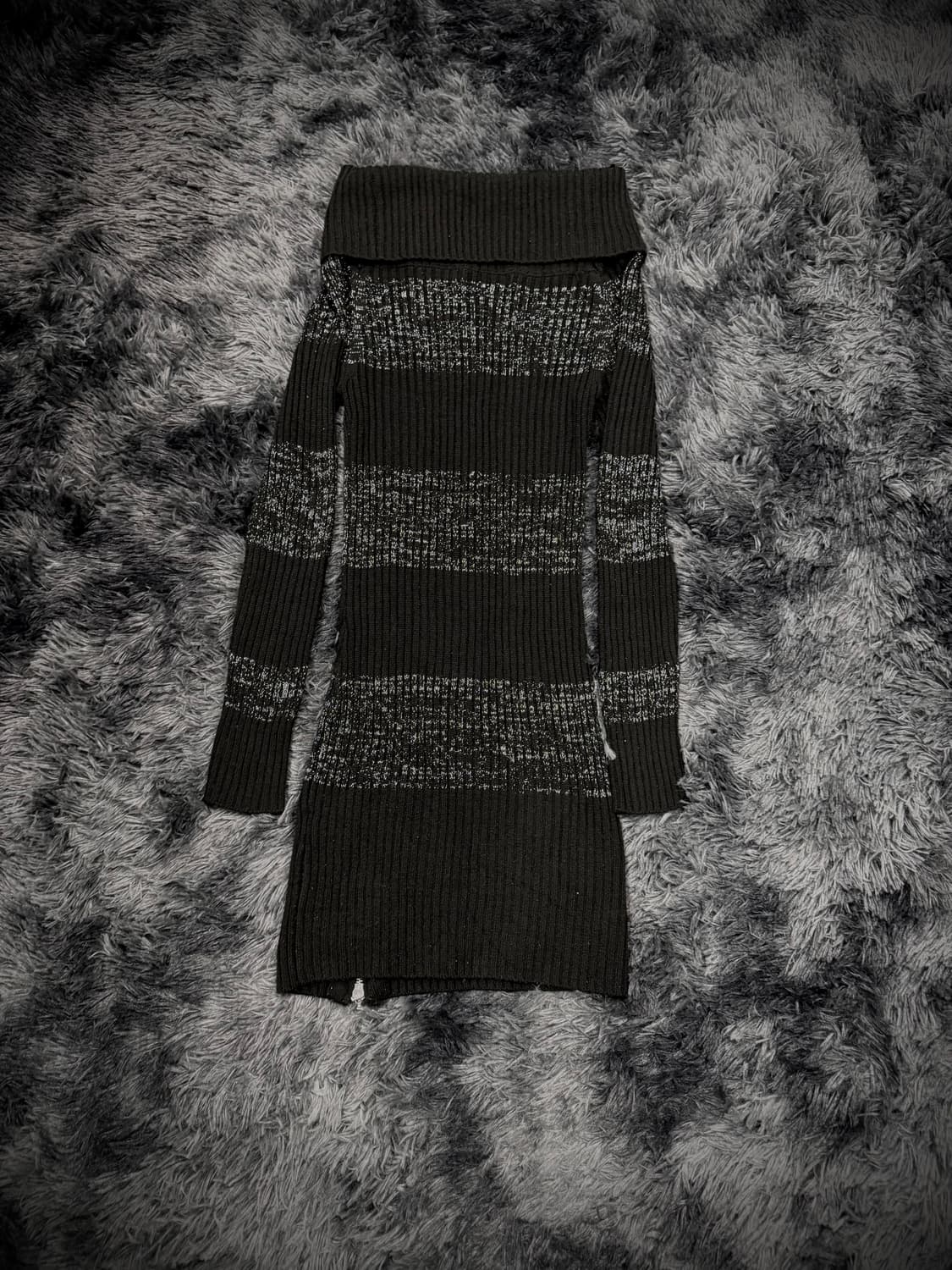 Dig Deep 갸루 스트라이프 오프숄더 원피스 상품이미지2