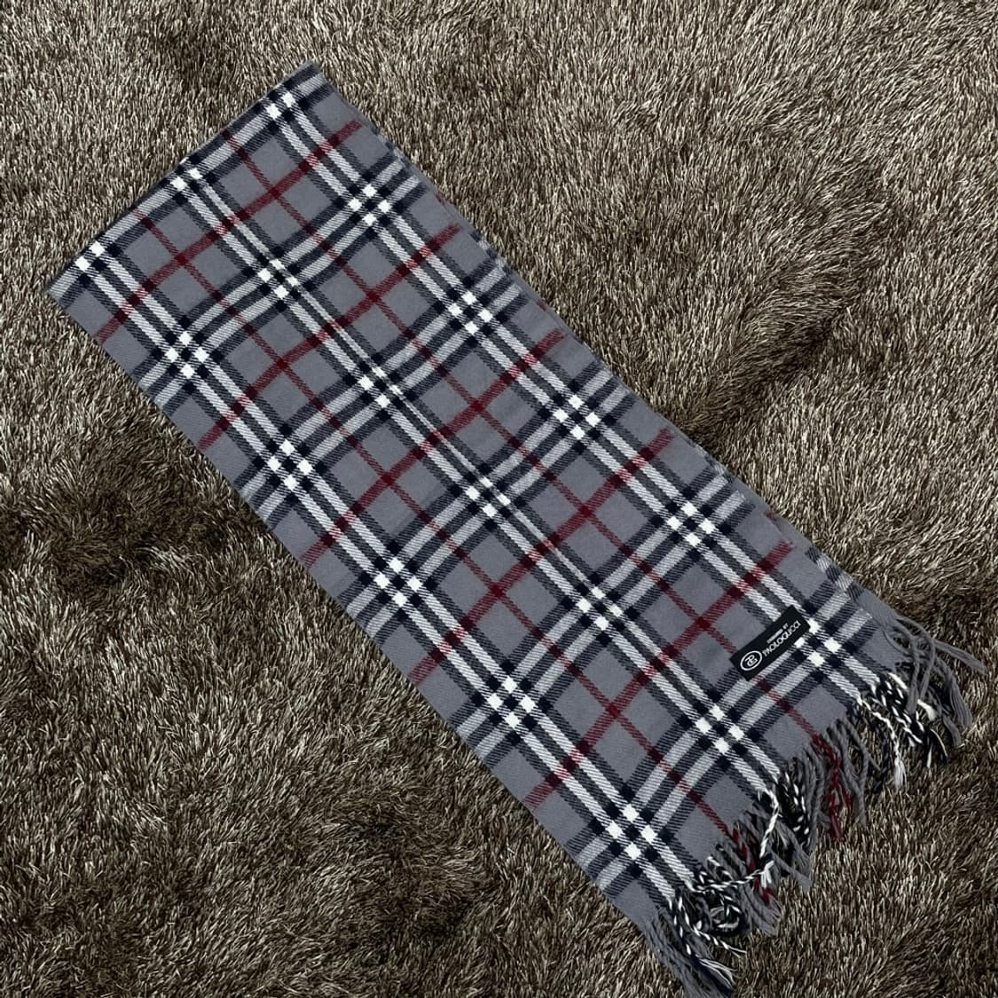 파올로구찌 PAOLOGUCCI 그레이 체크 머플러 목도리 상품이미지2