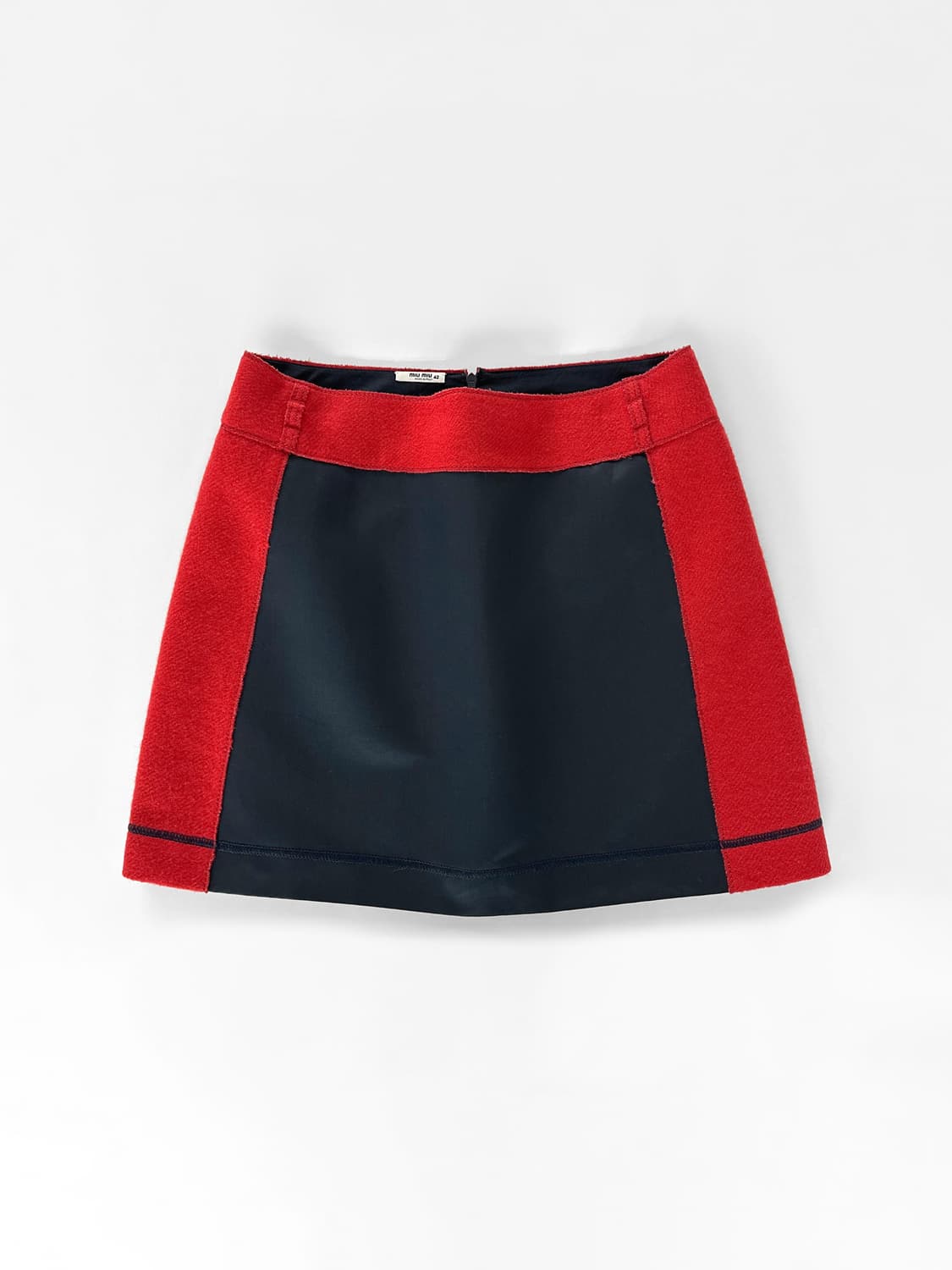 00s 미우 미우 울 모헤어 패널 미니 스커트 상품이미지2