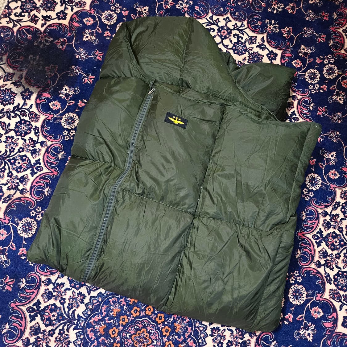 US ARMY USA 패치드 오리털 침낭 Free 상품이미지1