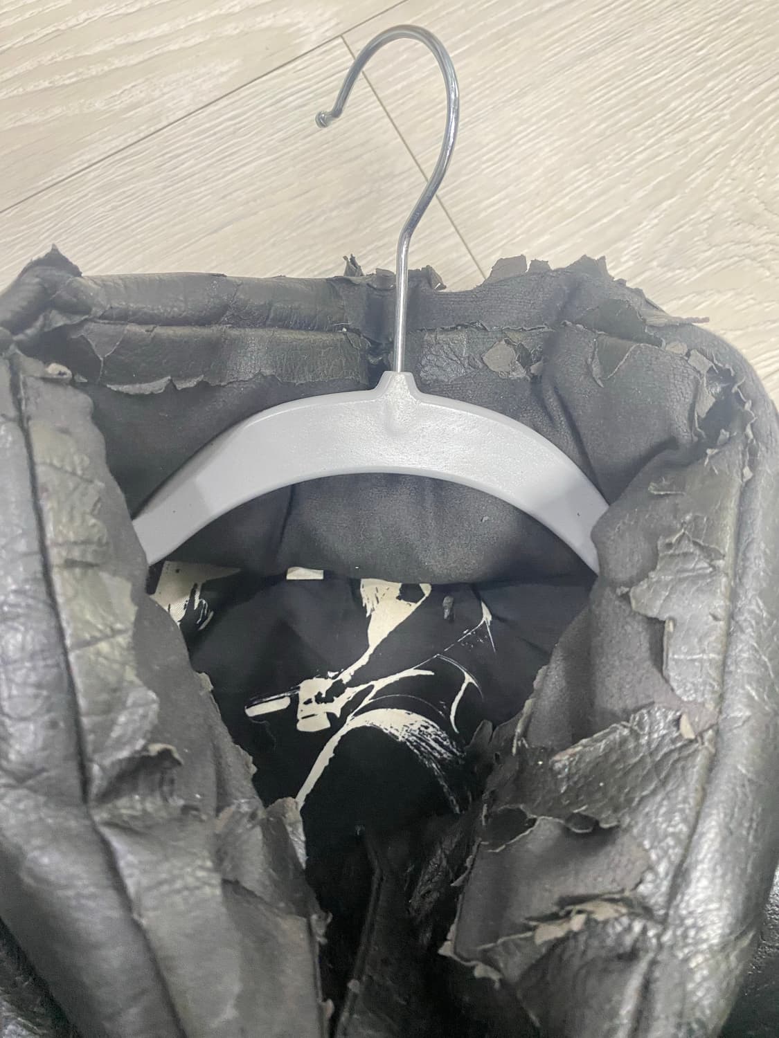 (1)떠그클럽 레더패딩 블랙 상품이미지3