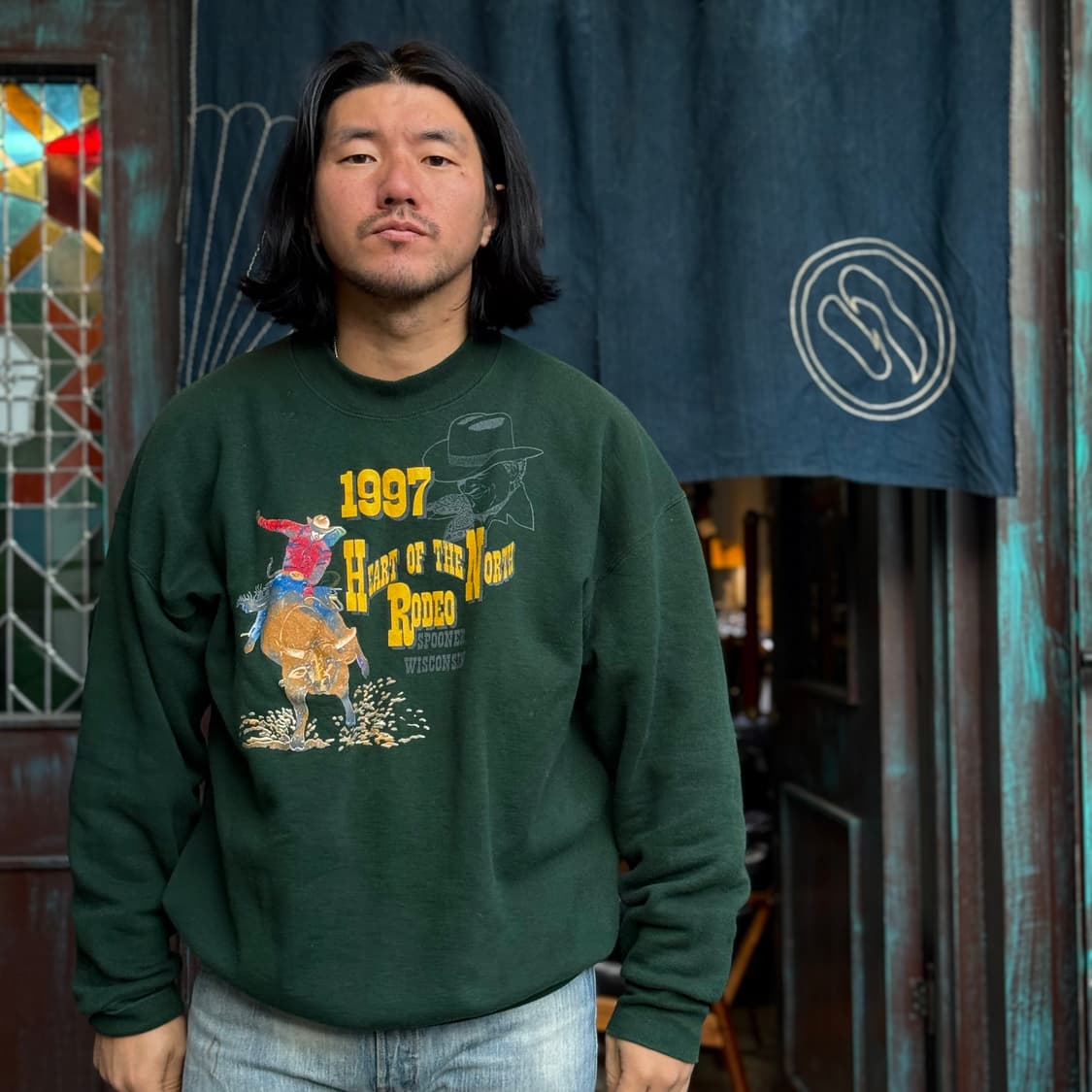 90‘s 프룻오브더룸 하트 오브 더 노스 로데오 스웻셔츠 XL 상품이미지7