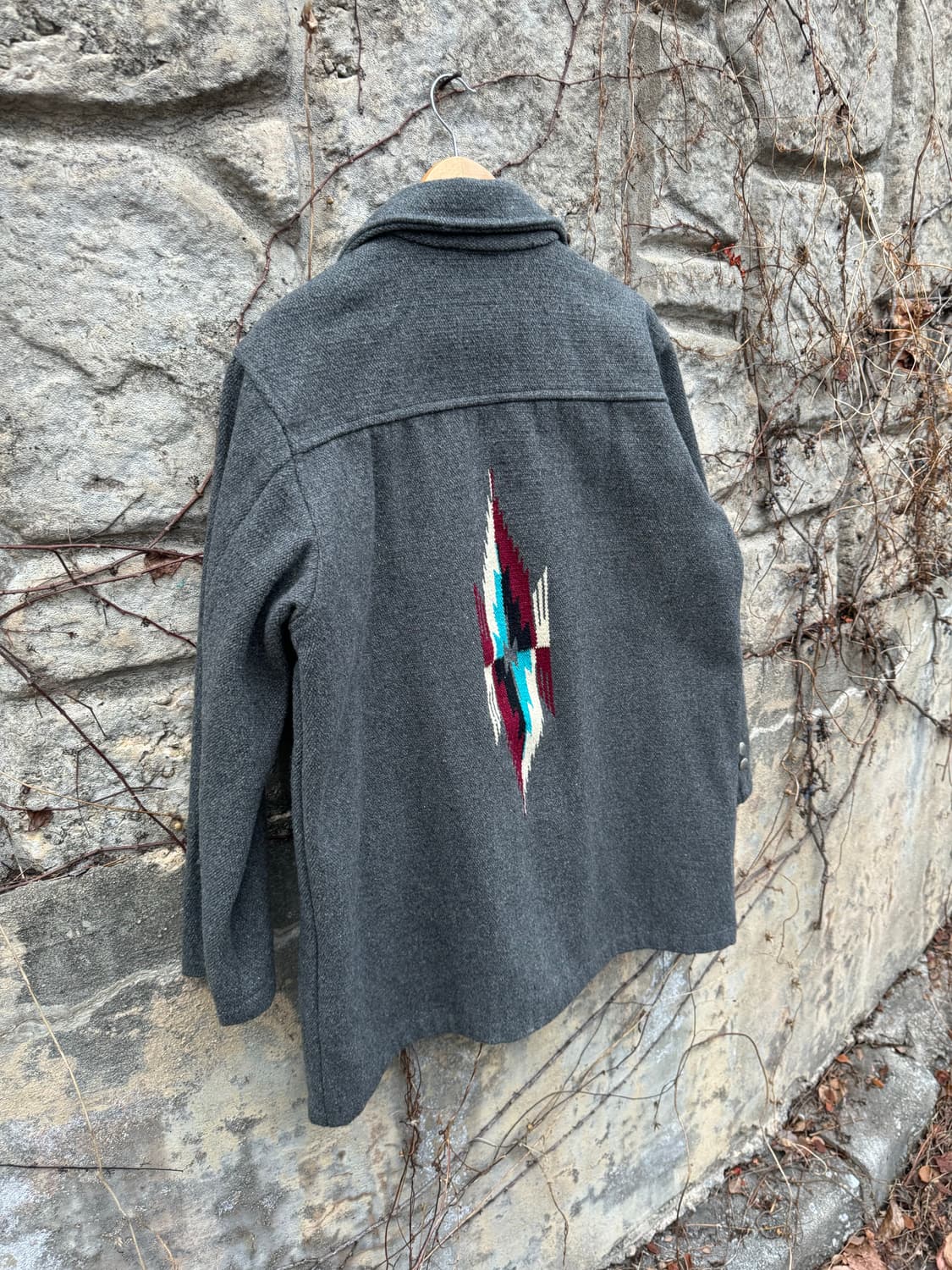 옥토퍼스 아미 나바호 패턴 오르테가 스타일 치마요 자켓 그레이 L 상품이미지6