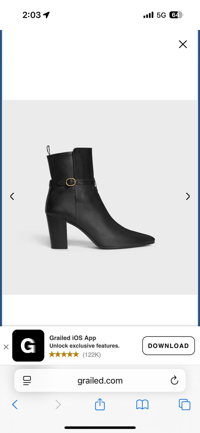 Celine 셀린느 윌턴 조드퍼 90 카프스킨 앵클 부츠 43 사이즈 상품이미지1