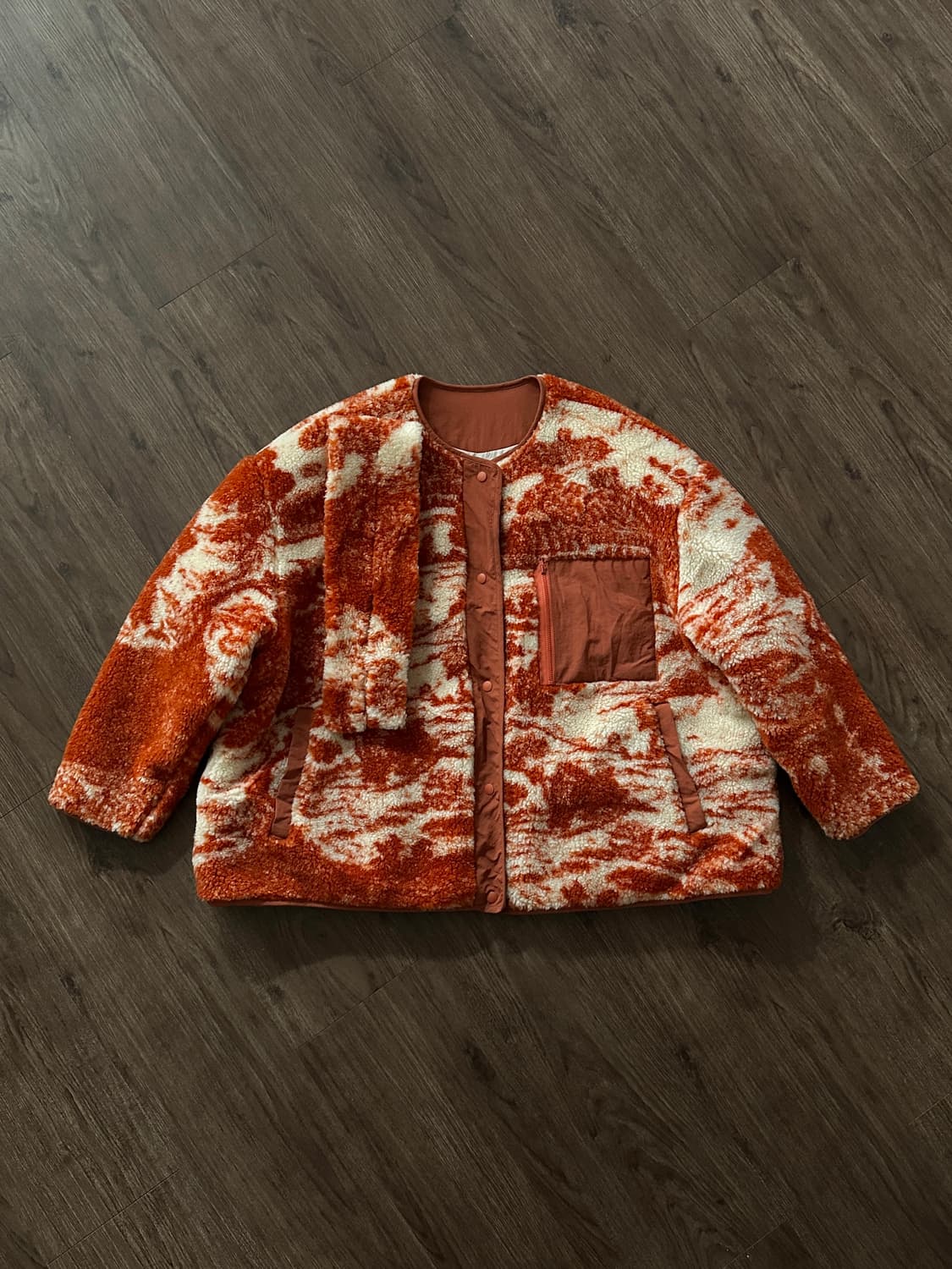 오버 타이다이 플리스 자켓 & 머플러 상품이미지7